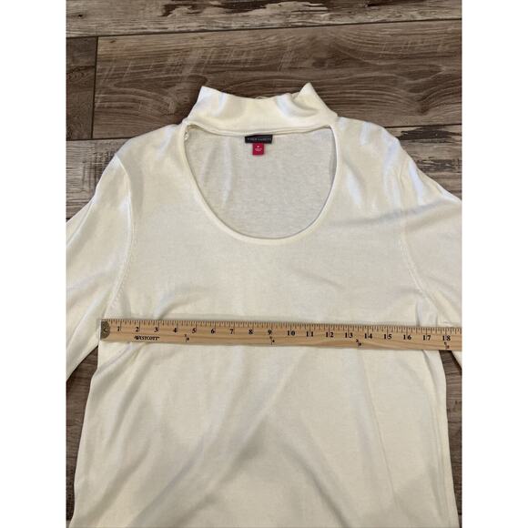 NWT VINCE CAMUTO Cream Open Front Knit Bell Sleeve Sweater XL - Picture 4 of 9